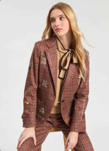 VILAGALLO 33780 HOUNDSTOOTH TILE JACKET