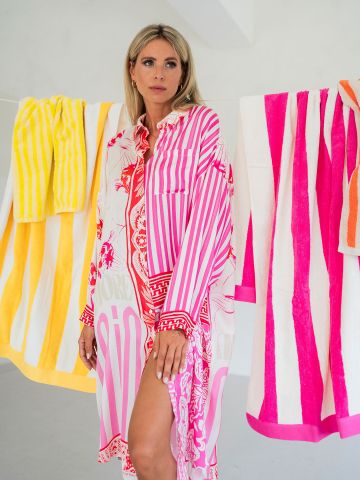 YIPPIE HIPPIE CHEERFUL SHIRT DRESS