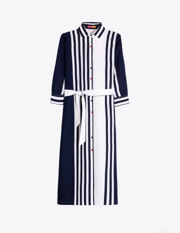 VILAGALLO 33409 STRIPED SHIRT DRESS