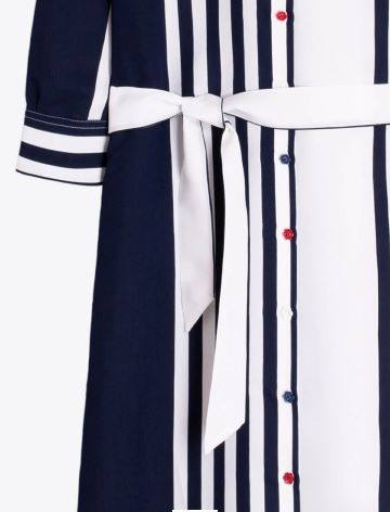 VILAGALLO 33409 STRIPED SHIRT DRESS