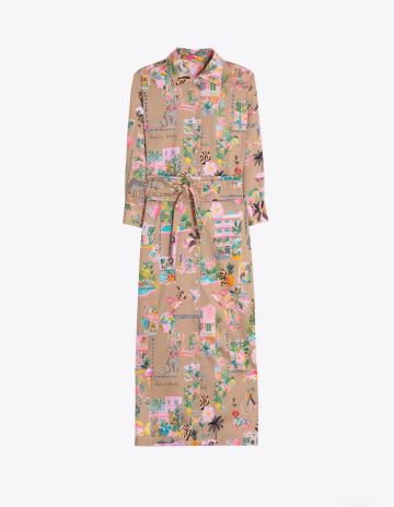 VILAGALLO 33665 CALIFORNIA PRINT SHIRT DRESS