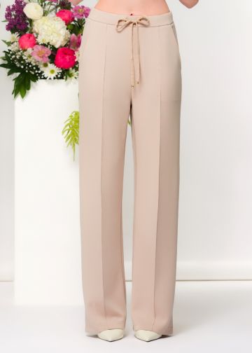 ELENA WANG EW36043 SAND JERSEY TROUSER