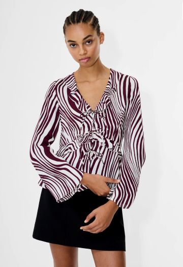 FRENCH CONNECTION ZIGGY LARA TIE TOP
