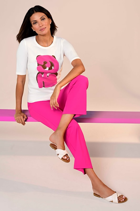 I'CONA T SHIRT 64262 60061 PINK GRAPHIC