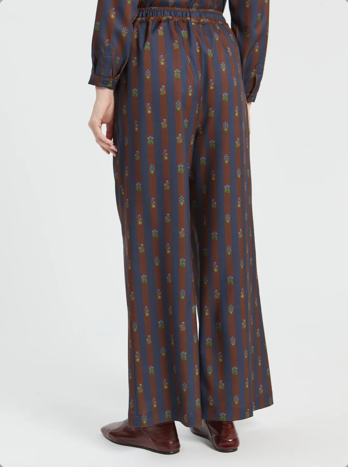 VILAGALLO 33989 INDIAN FLORAL STRIPE TROUSER