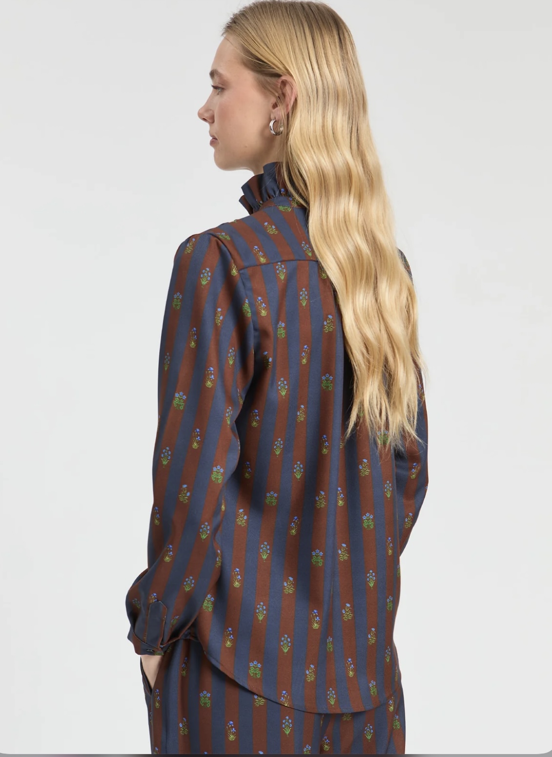 VILAGALLO 33997 STRIPED INDIAN FLOWER SHIRT