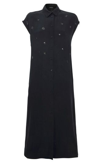 MARGITTES EMBELLISHED SHIRT DRESS