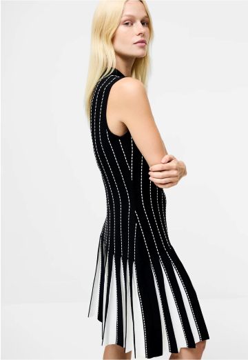 FRENCH CONNECTION MARI SLEEVELESS PLEATED DRESS