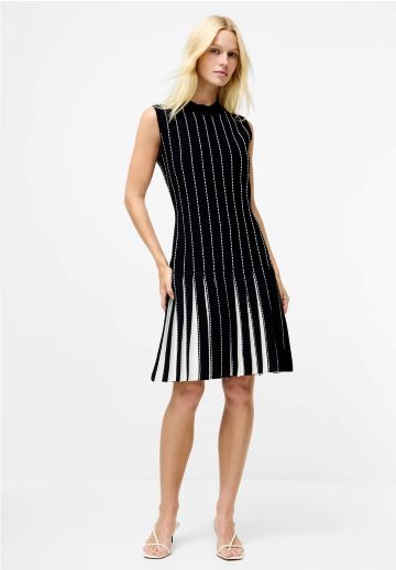 FRENCH CONNECTION MARI SLEEVELESS PLEATED DRESS