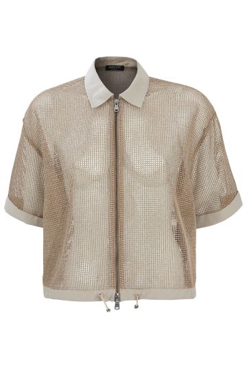 MARGITTES WOVEN ZIP TOP