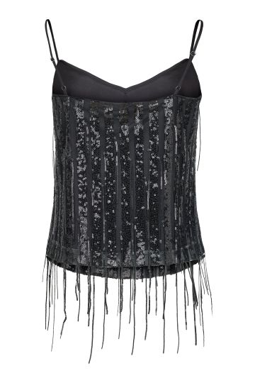 NOEN 84031 SEQUIN STRAPPY TOP