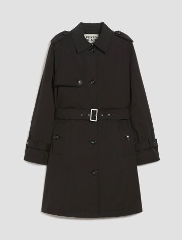 PENNY BLACK RIGEL BLACK TRENCH COAT
