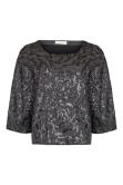 NOEN 84036 PINSTRIPE SEQUIN TOP