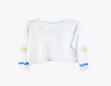 YIPPIE HIPPIE WHITE APPLIQUE DESIGN SWEATSHIRT