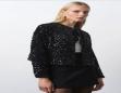 FRENCH CONNECTION MONET SEQUIN BOW TIE CARDIGAN