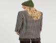 VILAGALLO 33929 CHECKED FRINGE COAT
