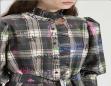 VILAGALLO 34161 PLAID GRAFFITI MIDI DRESS