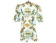 HERZENS 25261-6061 CYAN  PRINT DRESS