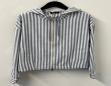 MARGITTES STRIPED HOODED WOVEN JACKET