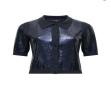 FRENCH CONNECTION HANNAH KNIT SEQUIN SHORT SLEEVE 