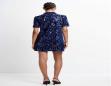 FRENCH CONNECTION TRINNY VELVET SEQUIN COLLARED MINI DRESS