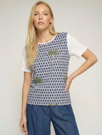 VILAGALLO 33230 IKAT PALMERAS T SHIRT