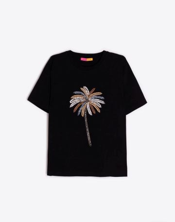 VILAGALLO 33254 TSHIRT  EMBROIDERED PALM