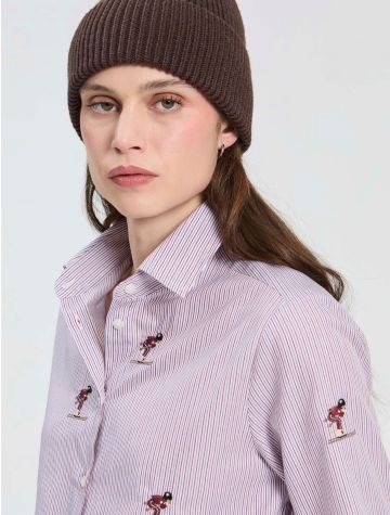 VILAGALLO 33730 BICOLOR PINK STRIPED SHIRT 