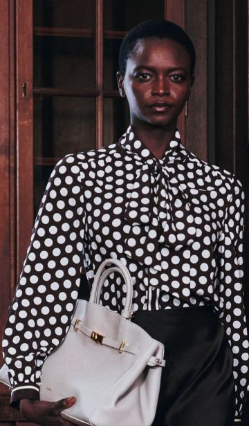 HERZENS POLKA SILK BLOUSE