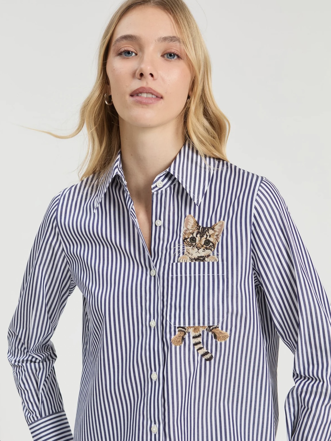 VILAGALLO 333754 STRIPED CAT SHIRT