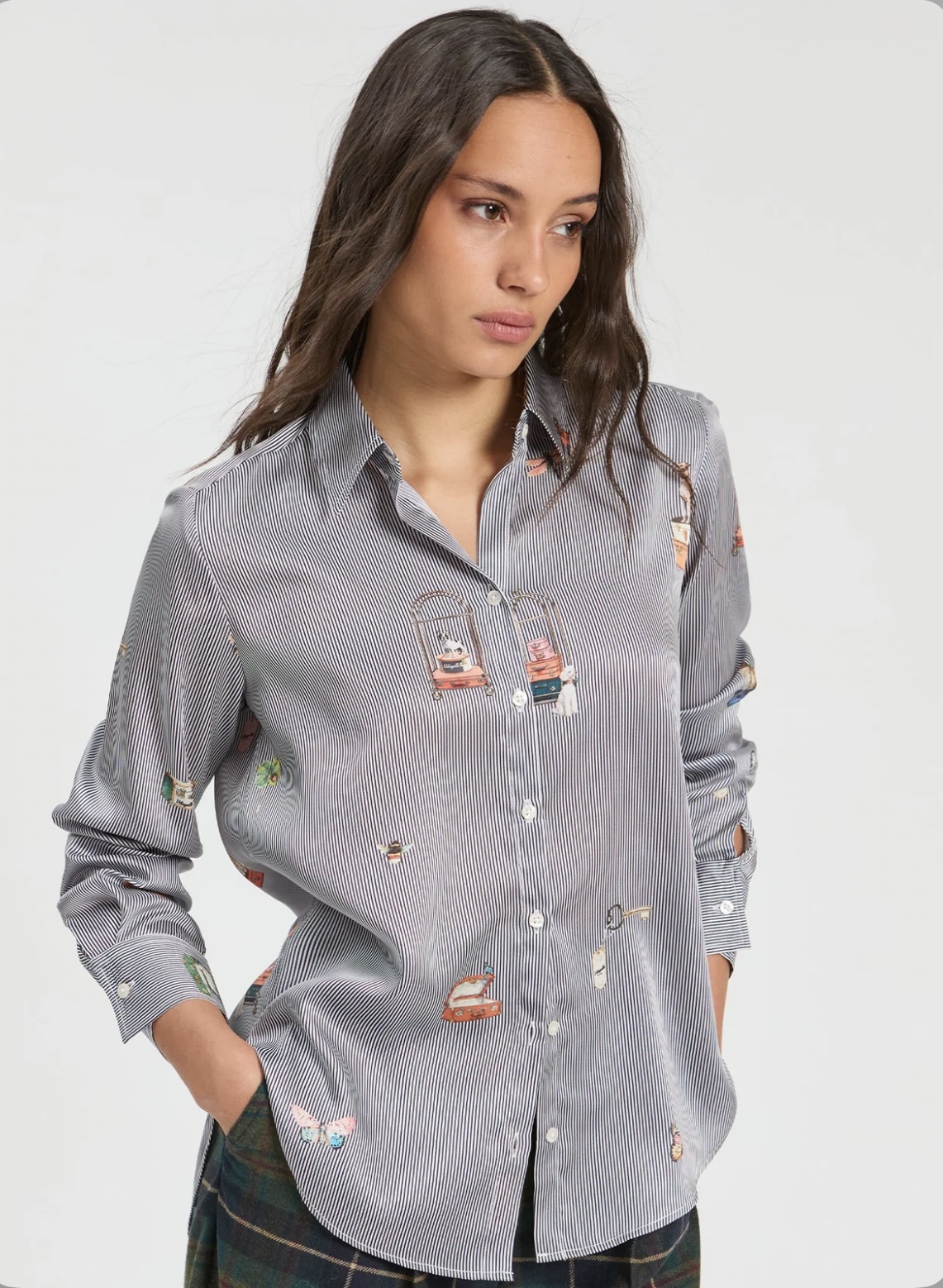 VILAGALLO 33925 PINSTRIPE SHIRT