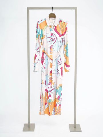 HERZENS SILK PRINT DRESS