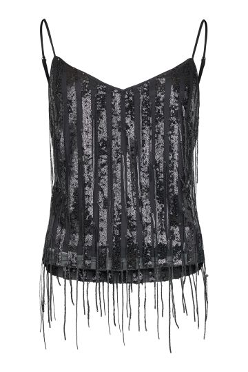 NOEN 84031 SEQUIN STRAPPY TOP